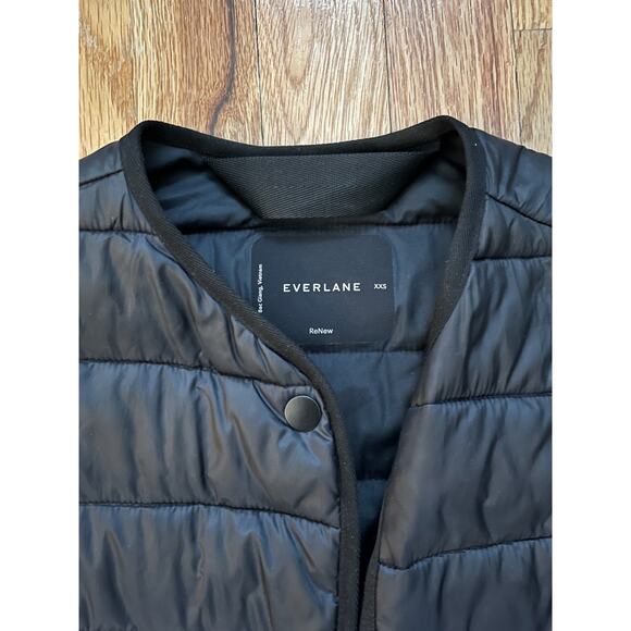 Everlane Jacket Womens XXS Black ReNew Channeled Liner Puffer Oversize - Picture 2 of 3